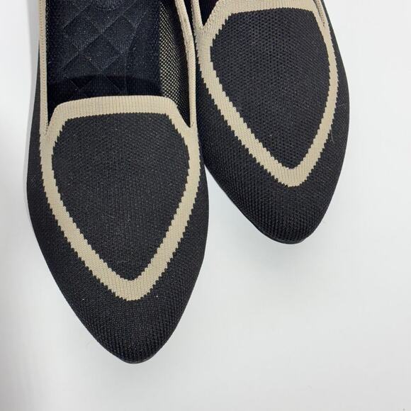 Birdies Black Bird Knit Pointed Toe Flat Loafer Size 9 - Picture 2 of 8